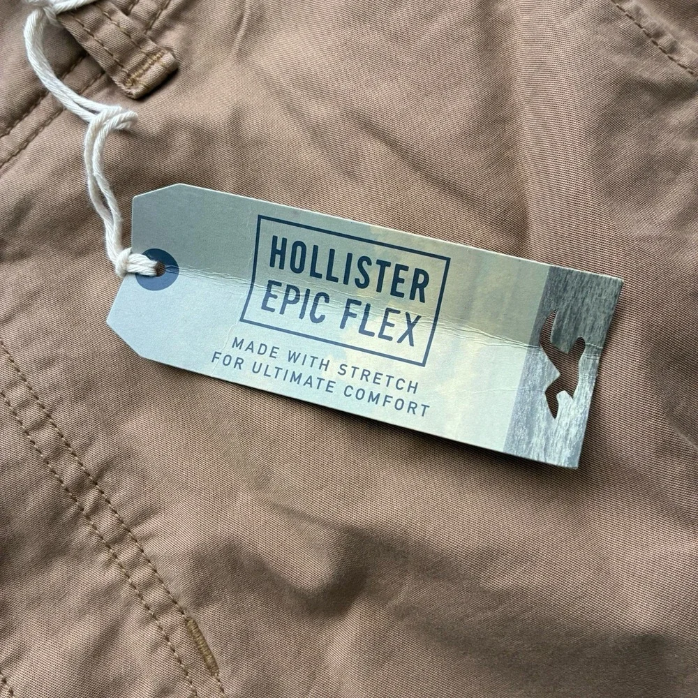 NWT Hollister Men's 32 Khaki Epic Flex Longboard Shorts